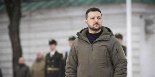 Volodimir Zelenski la un eveniment la un an de la invazie FOTO EPA EFE jpg