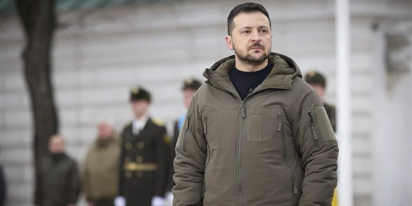 Volodimir Zelenski la un eveniment la un an de la invazie FOTO EPA EFE jpg