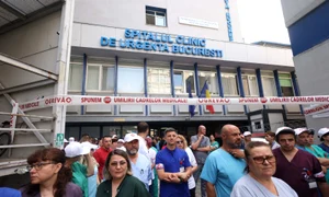 Grevă de avertisment de două ore a personalului de la spitalul de urgență Floreasca organizată de federația Sanitas, în București, 20 iulie 2026  Inquam Photos  George Călin (8) jpeg