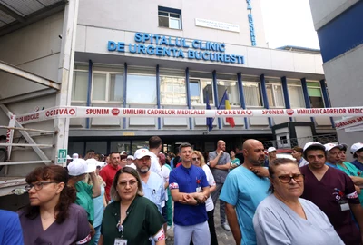 Grevă de avertisment de două ore a personalului de la spitalul de urgență Floreasca organizată de federația Sanitas, în București, 20 iulie 2026  Inquam Photos  George Călin (8) jpeg