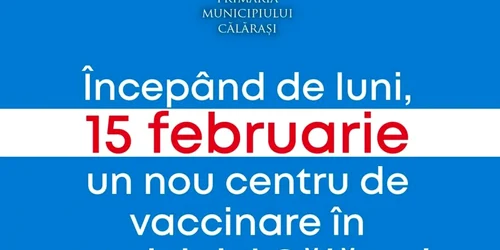 calarasi un nou centru de vaccinare se dechide la calarasi foto facebook/pmc