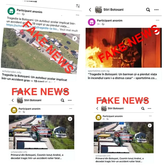  ISU Botoșani avertizează despre informații false privind accidente grave și incendii FOTO: Facebook