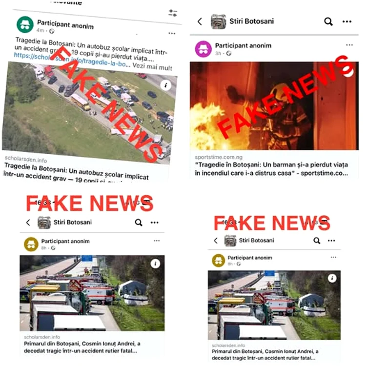  ISU Botoșani avertizează despre informații false privind accidente grave și incendii FOTO: Facebook