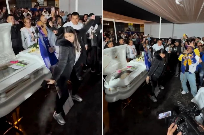 VIDEO Moment șocant la o înmormântare. O văduvă a fost filmată în timp ce dansa provocator pe sicriul deschis al soțului