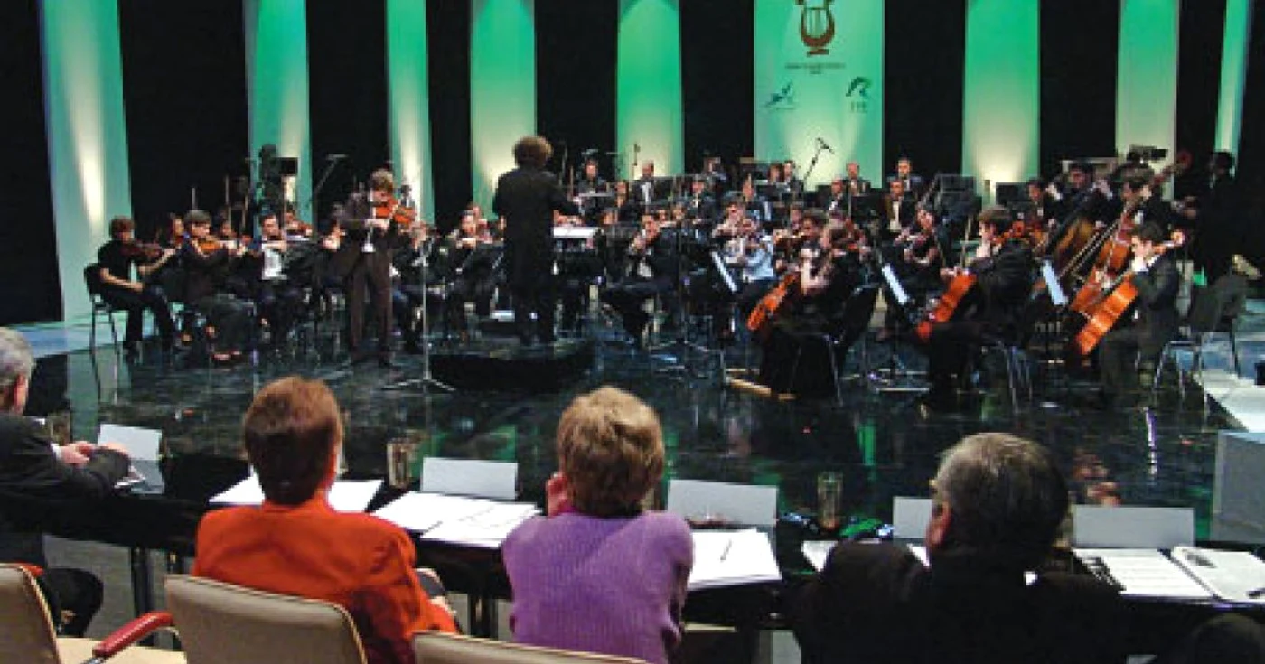 Imagini de la preselecţia din 2008 pentru concursul „Eurovision Young Musicians“