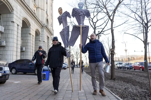 Proteste ouă faţă de OUG 7 la Ministerul de Justiţie FOTO Inquam Photos Liviu Florin Albei