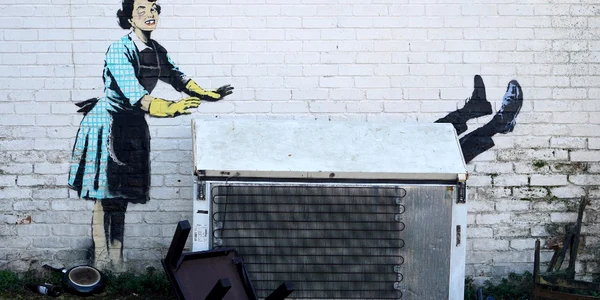 Valentines day mascara Banksy Foto AFP jpg