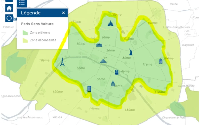 Administraţia din Paris a interzis traficul motorizat individual, pe o perioada limitată, pe 650 km de străzi, ca măsură de descurajare a utilizării excesive a deplasărilor motorizate în oraş.