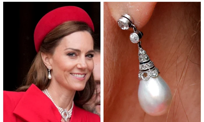 Kate Middleton cu diamantul lipsă colaj Getty Images jpg