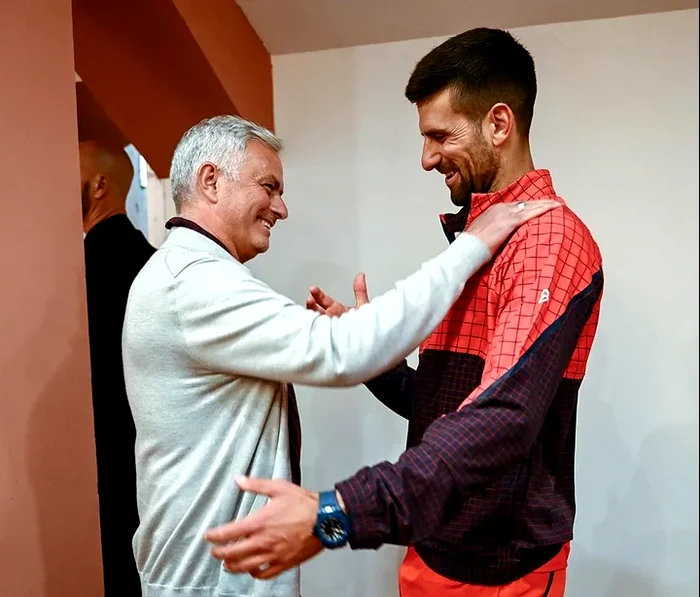 Novak Djokovici și Jose Mourinho sunt vechi prieteni. Foto Internazionali BNL d’Italia