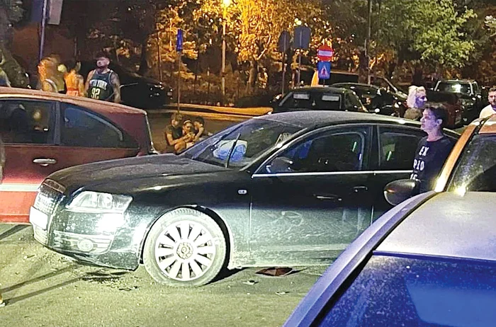 Maşina care a făcut  prăpăd în Slatina. FOTO: Info trafic Slatina/Mădălin Nicolae