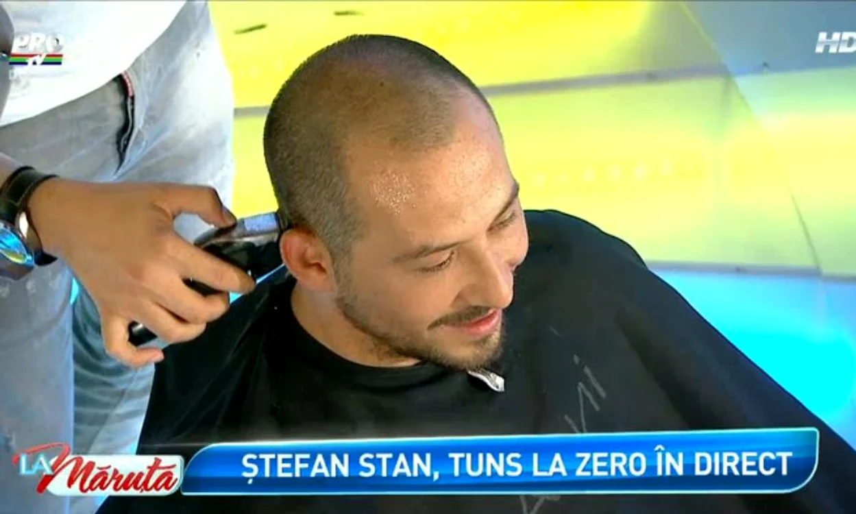 Ştefan Stan a pierdut pariul cu Măruţă şi s-a tuns în direct