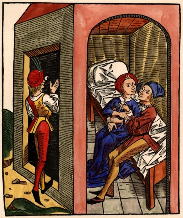 Im Frauenhaus Holzschnitt 15 jpg jpeg
