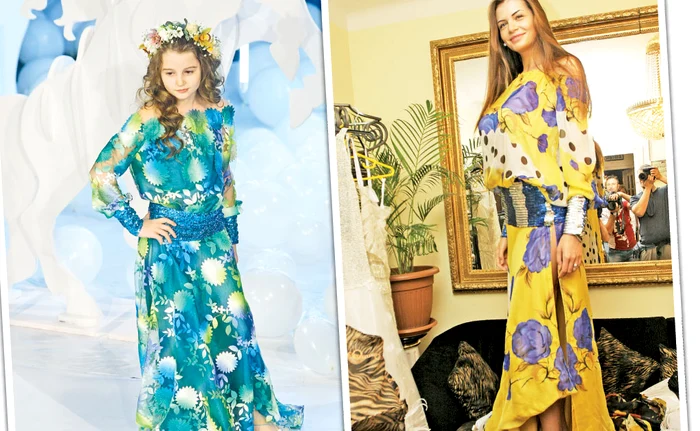 
    Irina a defilat duminică  în prezentarea  lui Cătălin Botezatu. În 2007, Bote i-a creat şi  Monicăi, pentru botezul  fiicei, o rochie asemănătoareFoto: David Muntean  