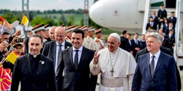 Papa Francisc Macedonia de Nord FOTO AFP