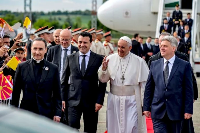 Papa Francisc Macedonia de Nord FOTO AFP