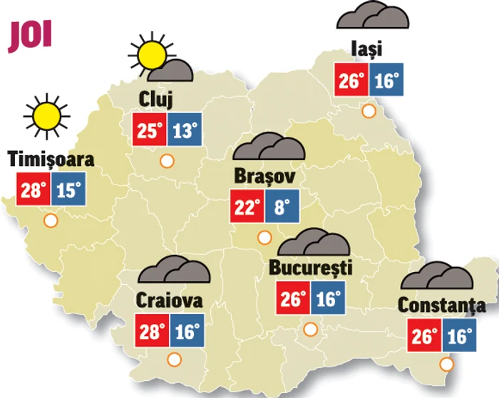 Prognoza meteo 2 iulie anunță că vremea se menține închisă în majoritatea regiunilor