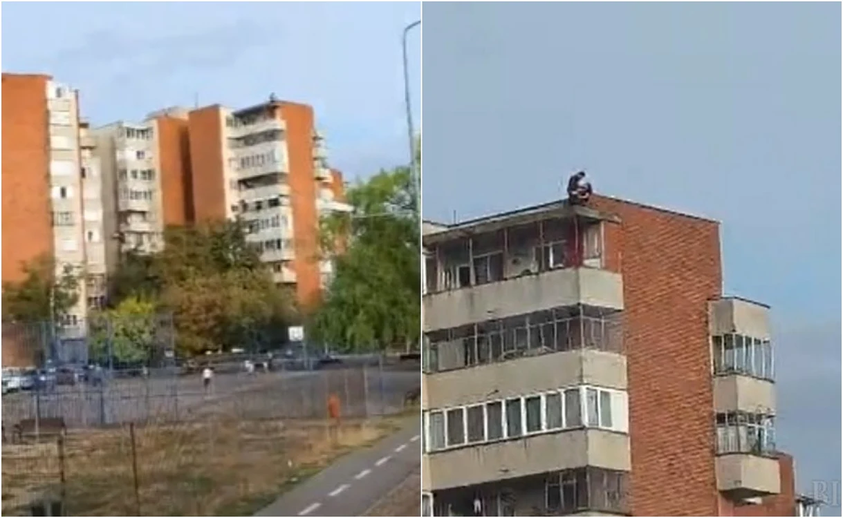 Scene indecente pe un bloc din Oradea.