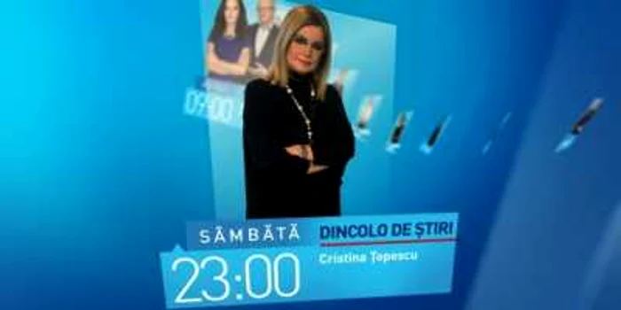 Cristina Ţopescu a prezentat emisiunea „Dincolo de ştiri“ timp de mai bine de trei ani FOTO Antena 3