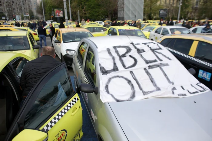 Protest taximetristi Bucuresti 17 aprilie 2019 FOTO Inquam Photos / Octav Ganea