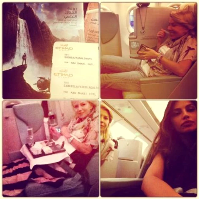 Madalina Ghenea, in avion