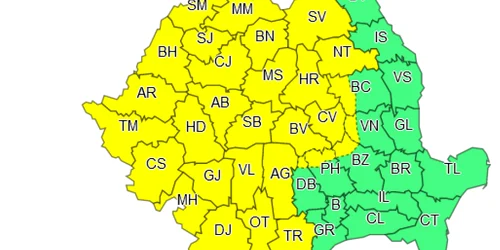 cod galben de ploi 24 de judete