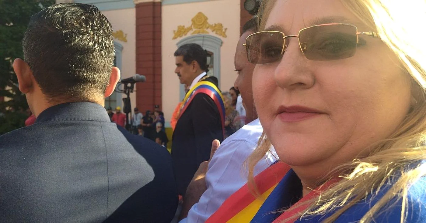 Diana Șoșoacă, la ceremonia învestirii lui Maduro în ianuarie 2025 FOTO: Facebook/Diana Șoșoacă