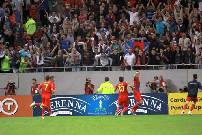 Golul cu care Steaua a câștigat meciul cu Copenhaga * Foto: Marian Burlacu