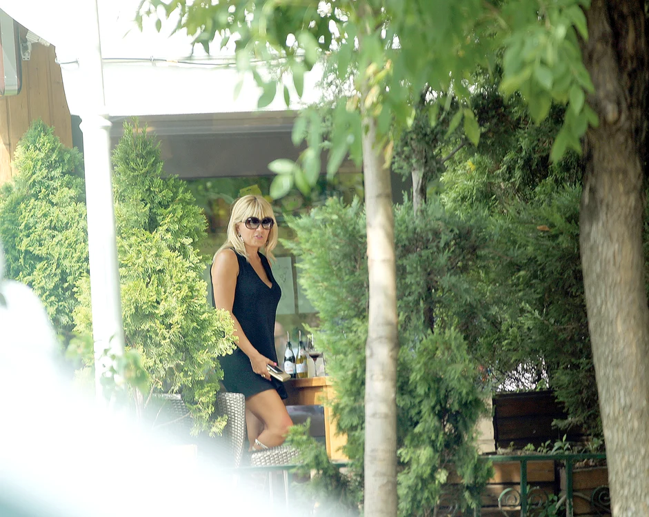 Elena Udrea a atras toate privirile cu rochiţa neagră scurtă şi decoltatăFoto: Mihai Ionescu