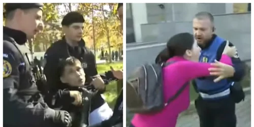Mai mulți oameni au fost săltați de jandarmi la audierea lui Georgescu FOTO Captură video 