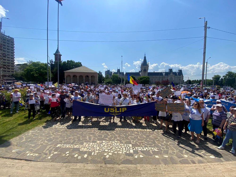 Protestul profesorilor din Iași FOTO: Adevărul