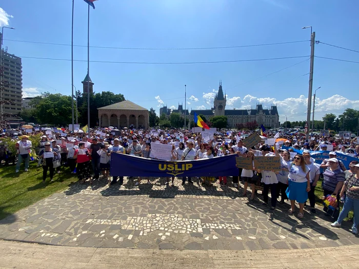 Protestul profesorilor din Iași FOTO: Adevărul