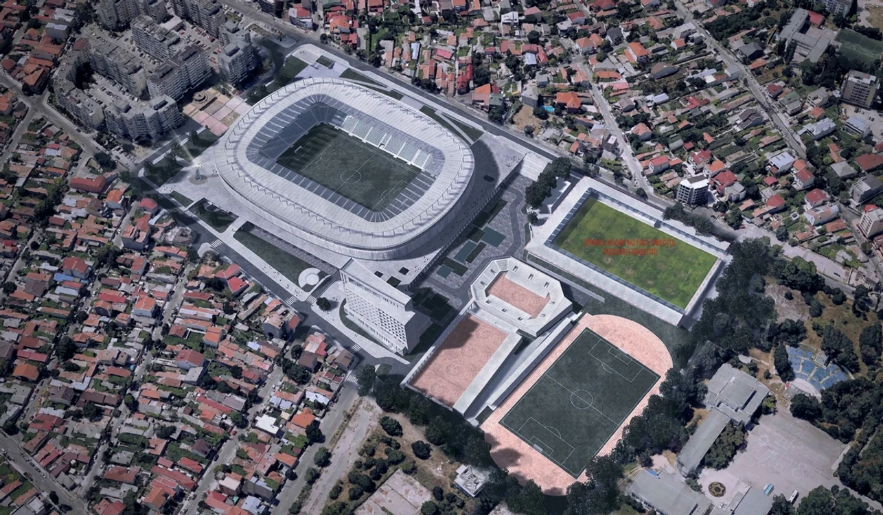 Noul stadion din Constanța ar urma să fie inaugurat în 2025 (FOTO: Twitter/@Emishor)