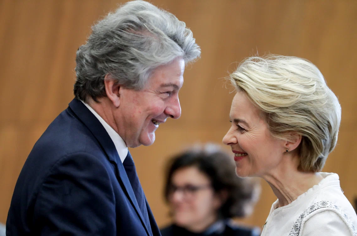 Ursula von der Leyen și Thierry Breton în 2019 FOTO EPA-EFE