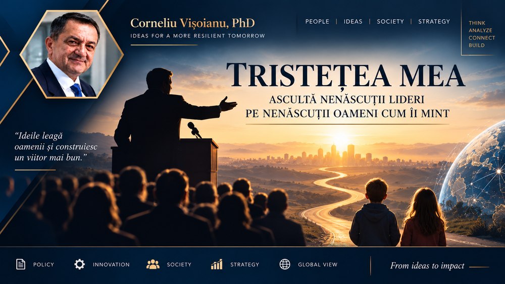 Tristețea mea ascultă nenăscuții lideri pe nenăscuții oameni cum îi mint