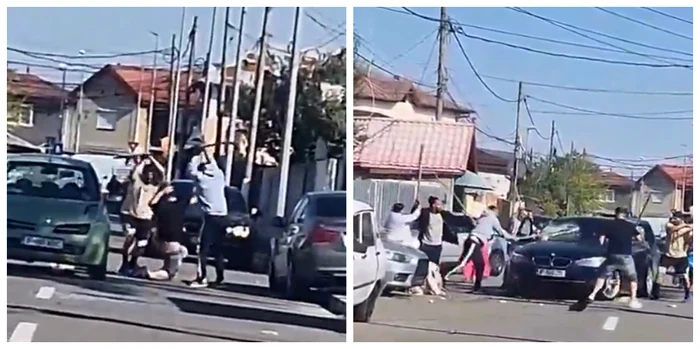 Bătaie în plină stradă în orașul Pantelimon între două clanuri - Foto Captura