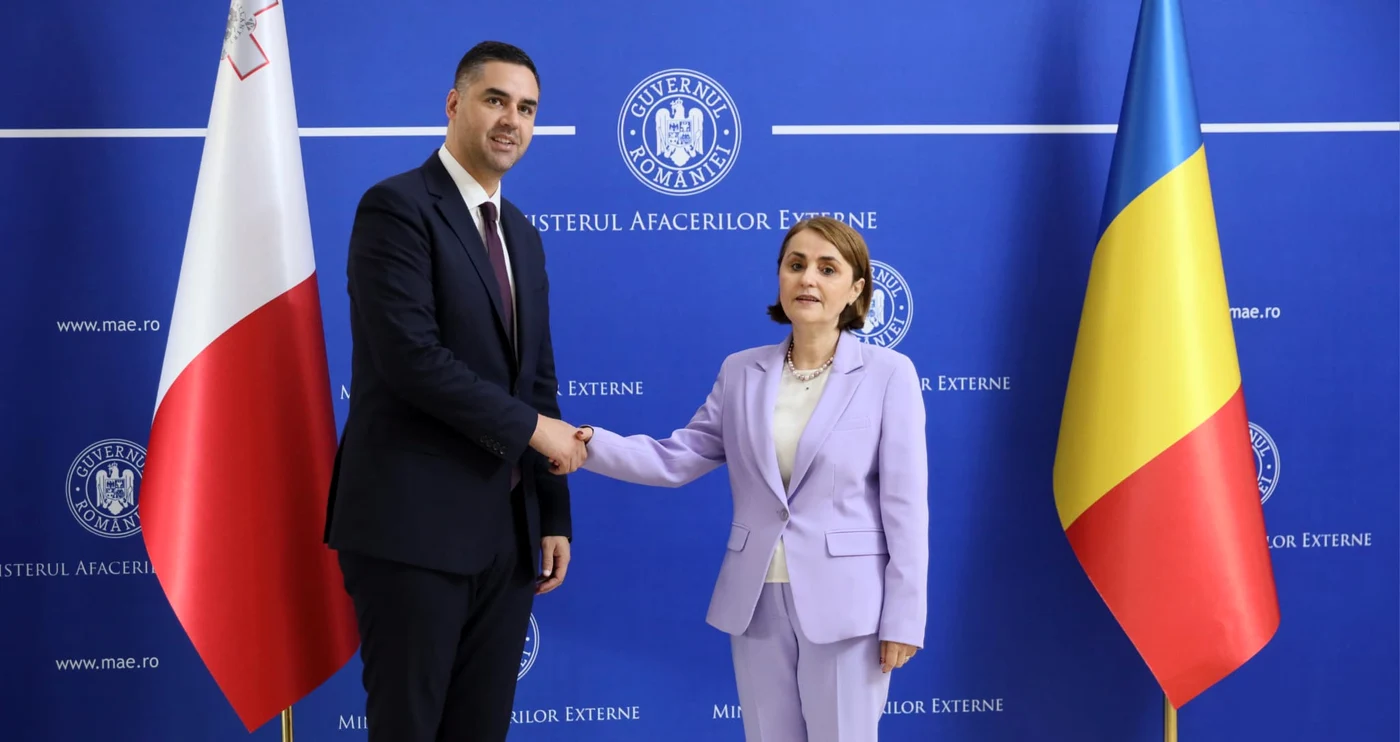 Luminița Odobescu și Ian Borg FOTO Ministerul Afacerilor Externe / Facebook