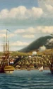 Nava Andrew Doria primind „Primul Salut” de la Fortul Oranje, la 16 noiembrie 1776 (©  Wikimedia Commons)