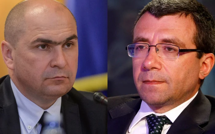 Mihai Voicu (dreapta) i-a cerut demisia lui Ilie Bolojan din funcţia de secretar general cu toate că a obţinut un rezultat de peste 70% pentru Primăria Oradei. Mai mult, filiala condusă de Voicu a luat sub 20%. FOTO Colaj Adevărul