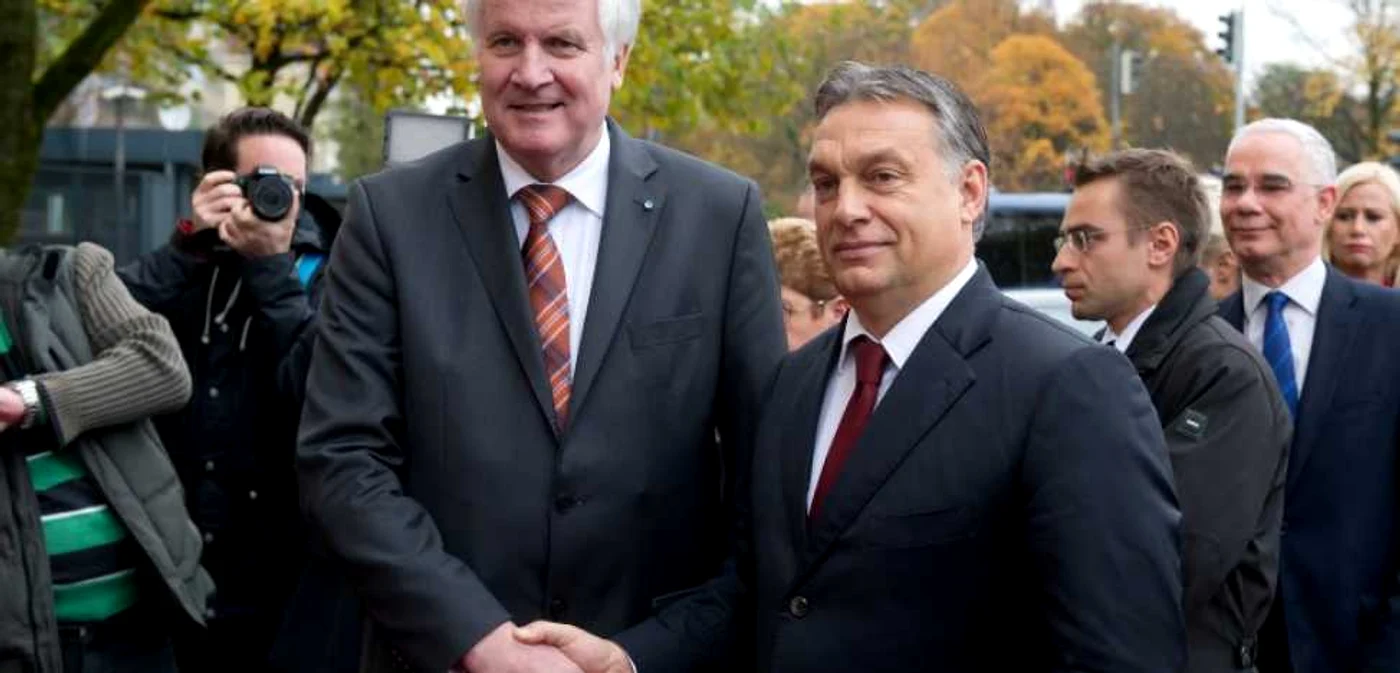 Horst Seehofer, liderul CSU din Bavaria şi premierul maghiar Viktor Orban