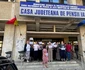Protest la Casa Județeană de Pensii Iași/FOTO: BNS