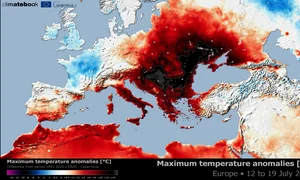 Harta canicula Europa sursa foto Copernicus jpg