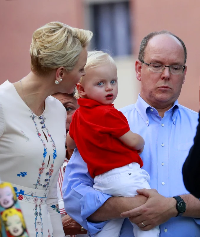 Le traditionnel pique nique des Monégasques en présence du prince Albert II de Monaco, de la princesse Charlene, de leur fils le prince Jacques et de la princesse Caroline de Hanovre jpeg
