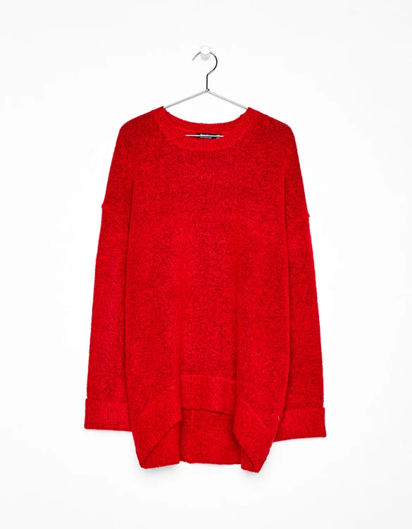 Pulover roşu, Bershka, 99,90 lei jpg jpeg