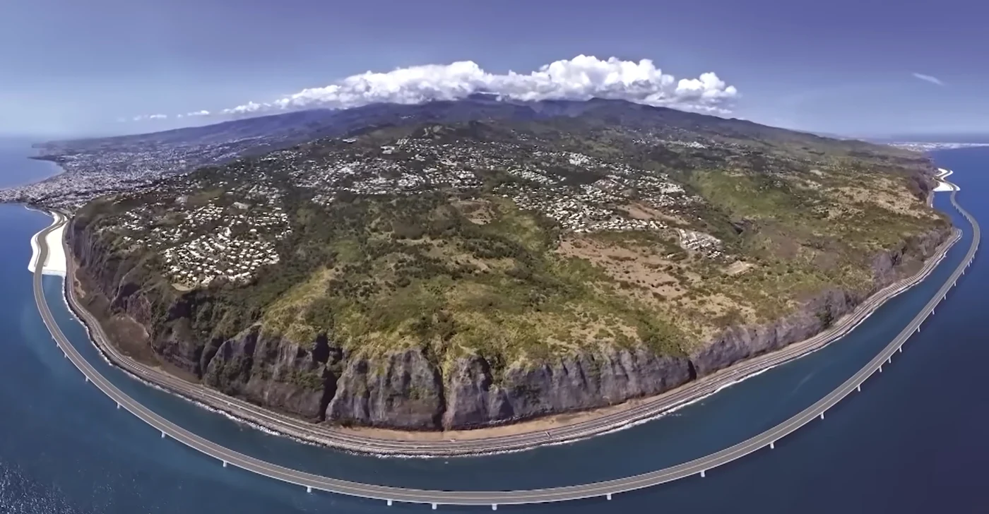 Nouvelle Route du Littoral. Foto captură Youtube