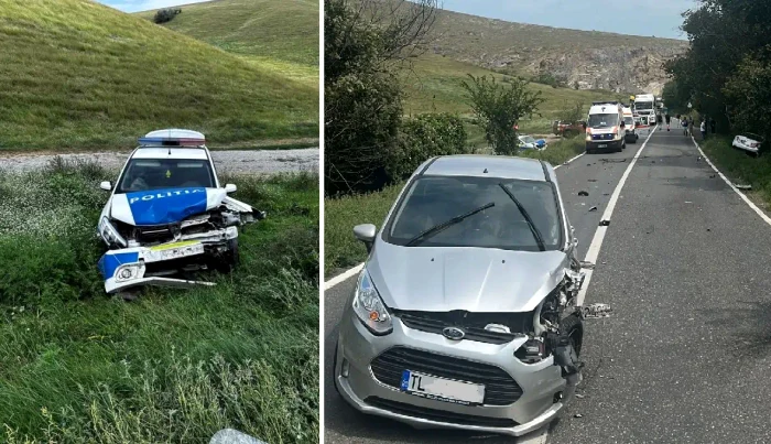 Mașină de Poliție accident Tulcea