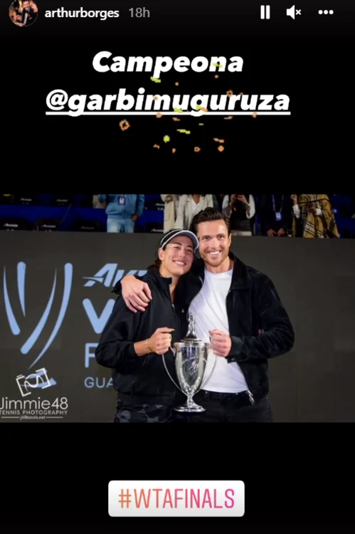 
    Arthur Borges, tandru cu Garbine Muguruza după ce aceasta a câștigat Turneul Campioanelorfoto: captură/Instagram  