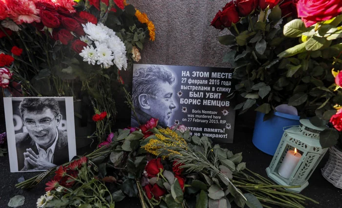 Memorialul opozantului rus Boris Nemțov. FOTO: Arhivă