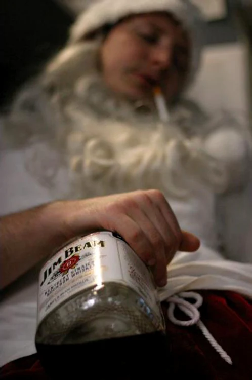 «Moşul» a băut un prea mult