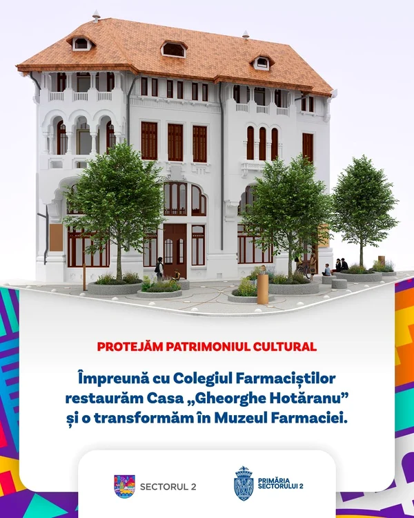Casa „Gheorghe Hotăranu” va fi restaurată și transformată în Muzeul Farmaciei (© Zeppelin Design / A.TTUNE ArchiLab / Primăria Sectorului 2)